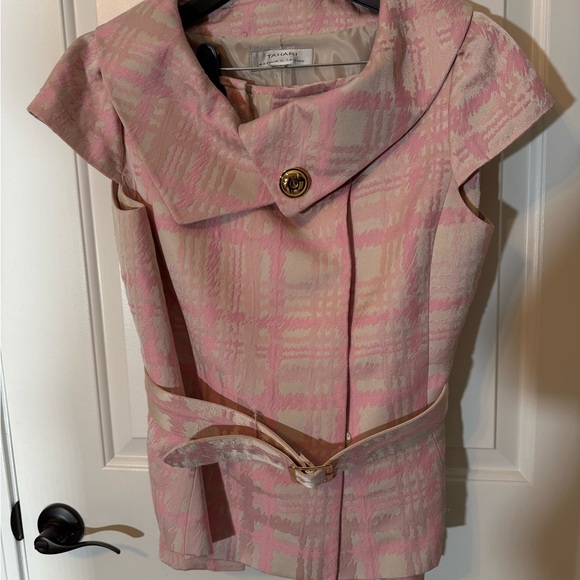 NEW Tahari Pink Two-Piece Skirt Set Size 10 - Picture 10 of 12